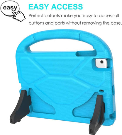 Kids Case for Ipad Mini 5/4/3/2/1 (7.9"), Durable Shockproof Protective Handle Bumper Stand Cover with 2*Screen Protectors for 7.9 Inch Apple Ipad Mini 5Th/4Th/3Rd/2Nd/1St Generation, Blue