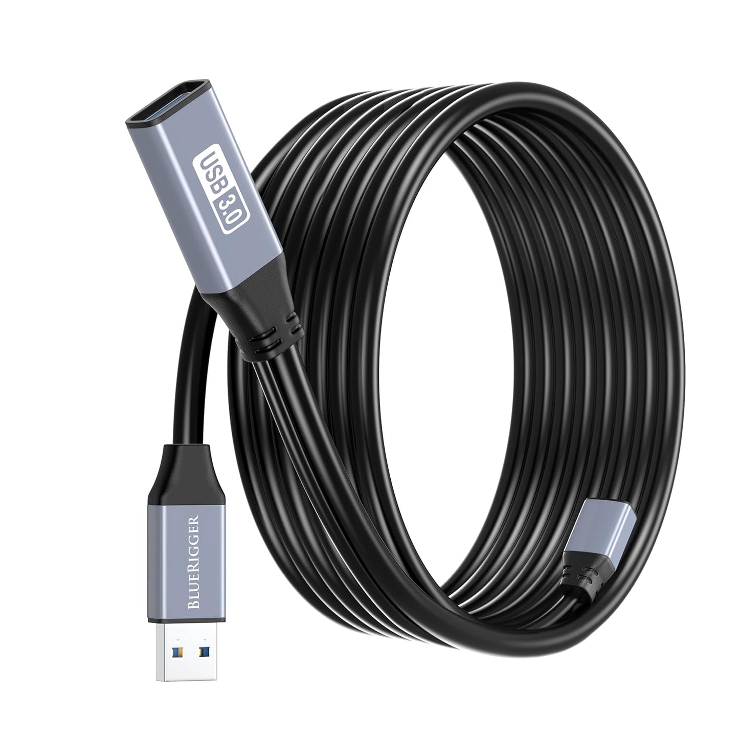 Active USB 3.0 Extension Cable 32FT (5 Gbps USB Extender Cord, In-Wall CL3 Rated) - Long USB Extension Cable for Webcam, VR Headset, Printer, Hard Drive, Keyboard, Mouse
